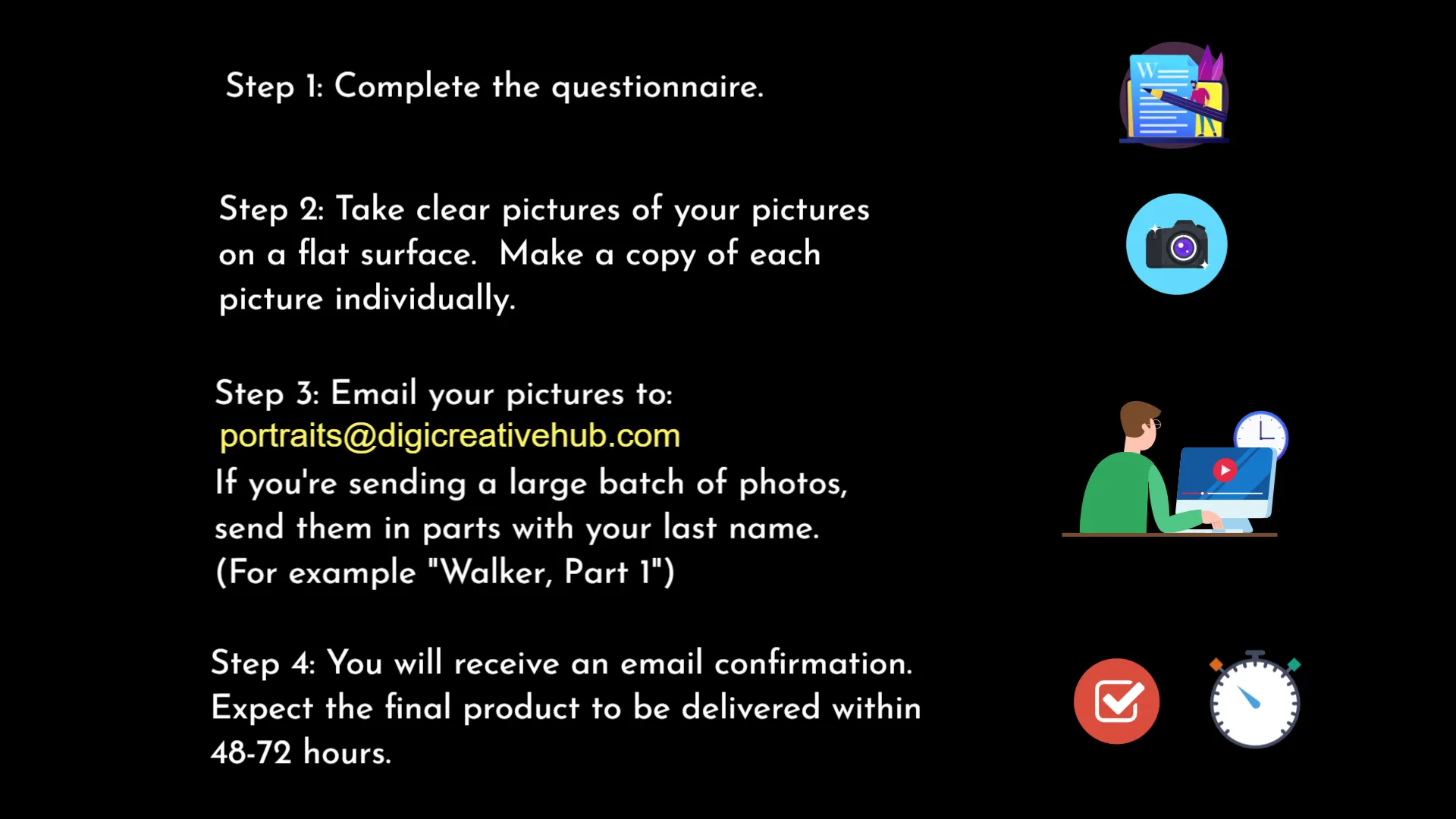 Instructions for slideshows