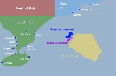 South Bali map