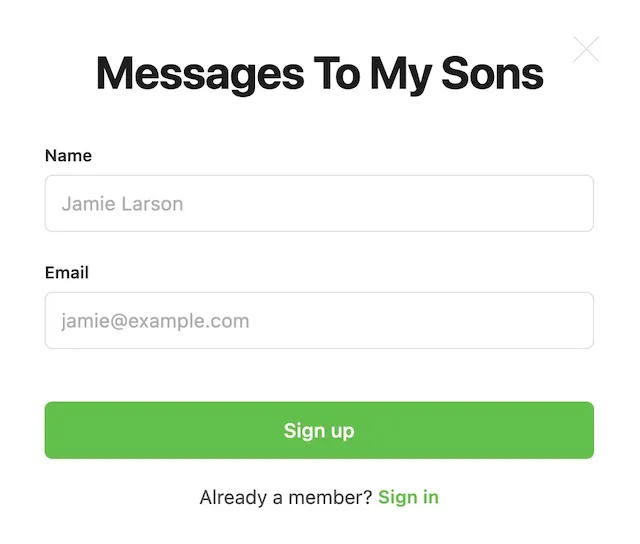 Messages To My Sons
