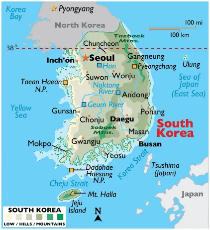 South Korea map