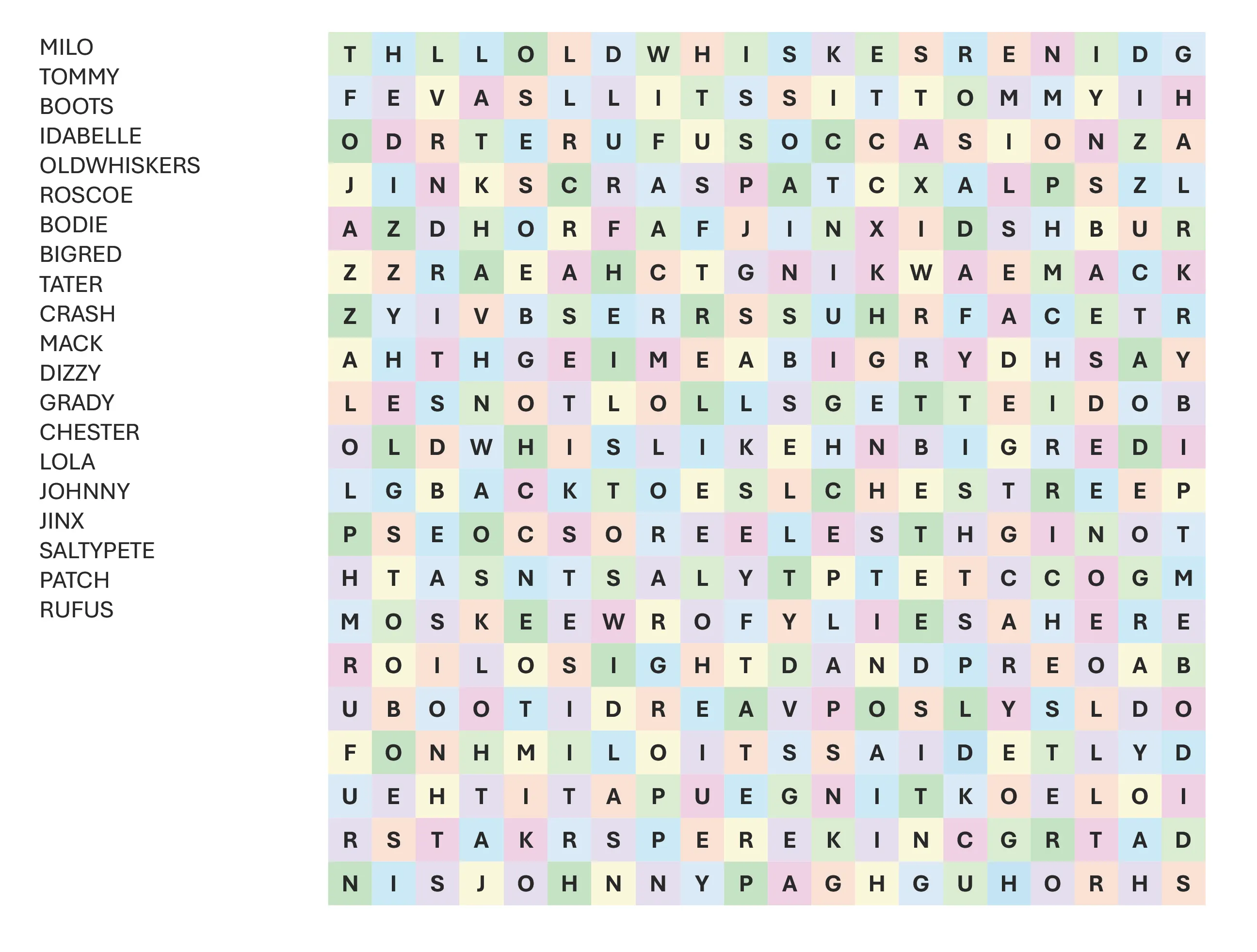 Mudcats themed word search puzzle from Take Meowt to the Ballgame