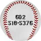 baseball image with phone number: 602-518-5376