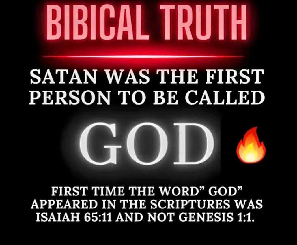 First time God appeared ISAIAH 65:11