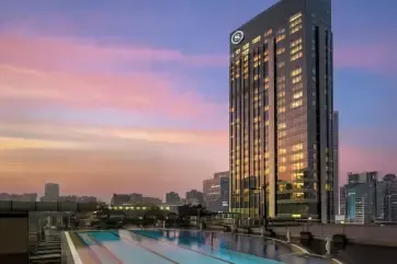 Sheraton Guangzhou Hotel Exterior Dusk