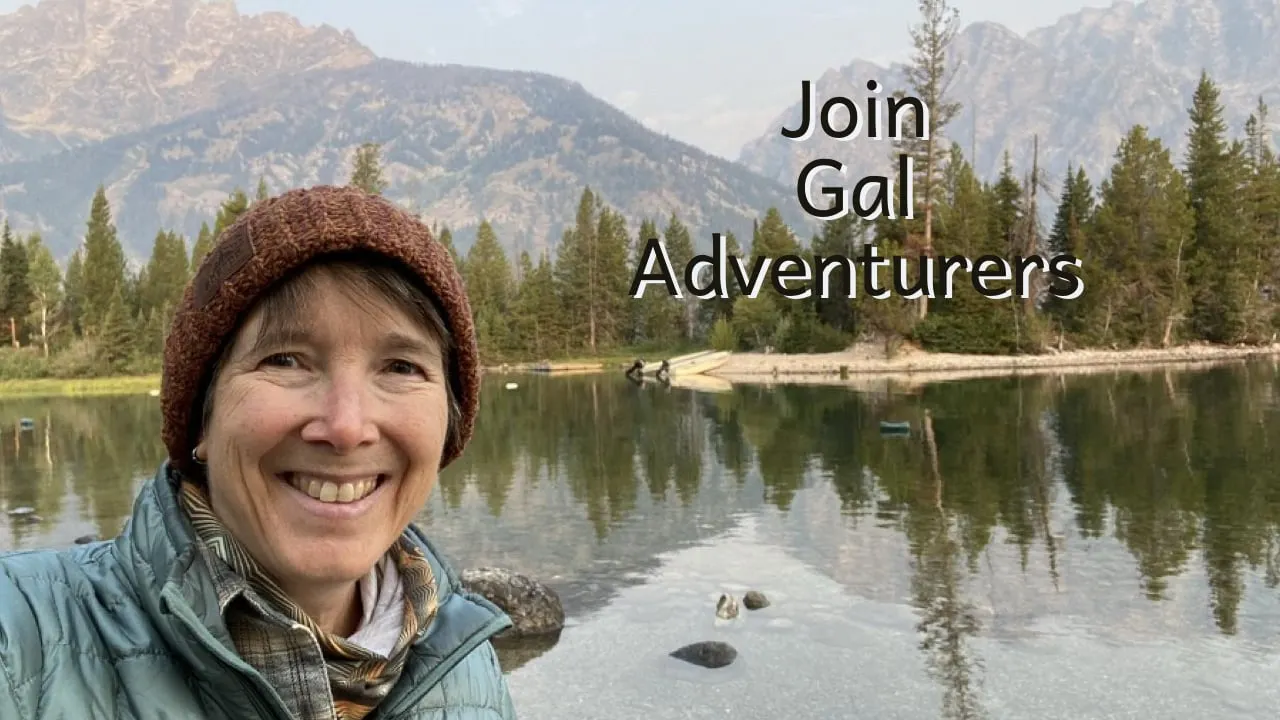 Image of Joni in front of a reflective mountain lake with the words, 