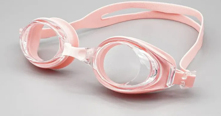 Pink  Adults Prescription Swimming Goggles for Myopia in UAE
