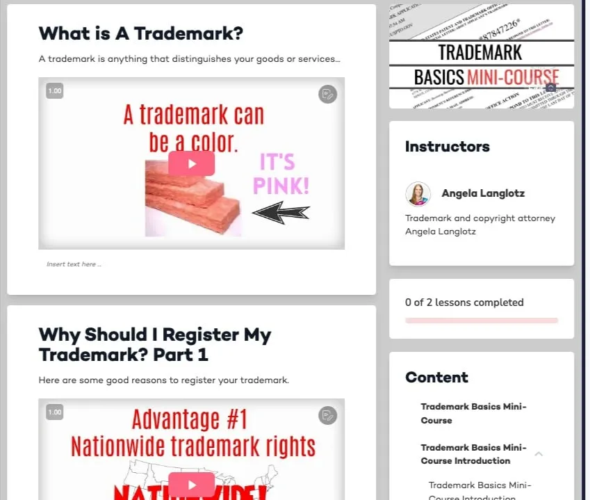 Trademark Basics Course Image