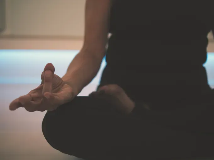 woman doing yoga