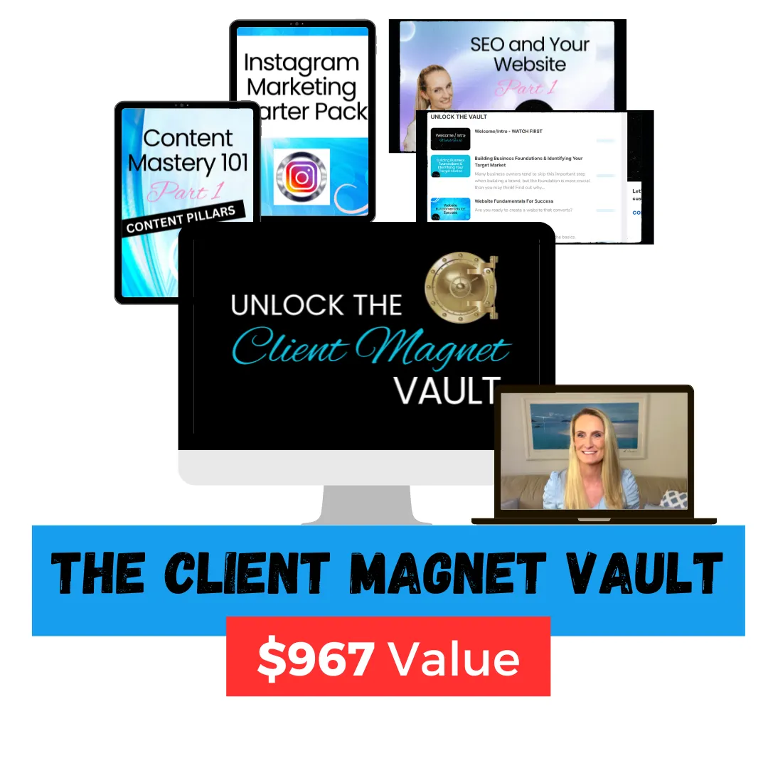 client magnet vault small business marketing training coaching video lessons entrepreneurs membership