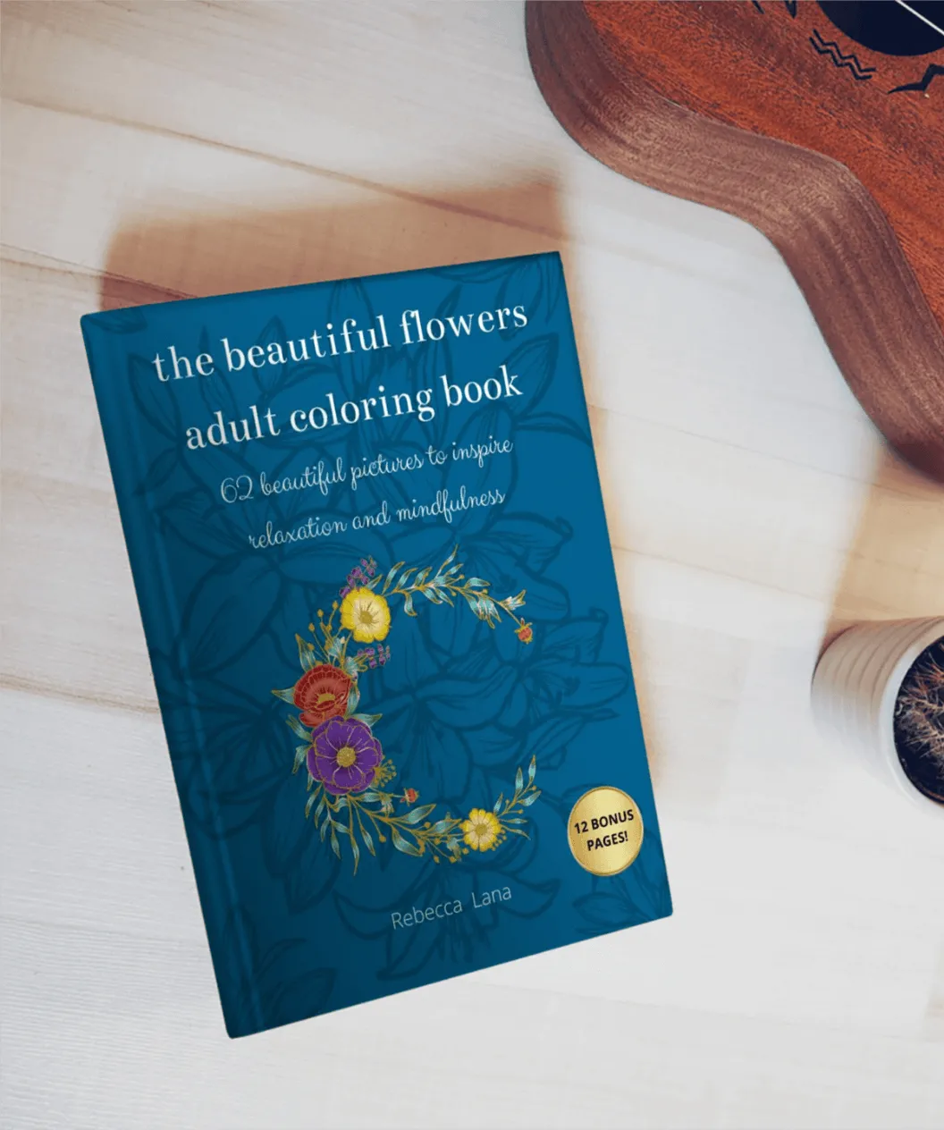 the beautiful flowers adult colouring book