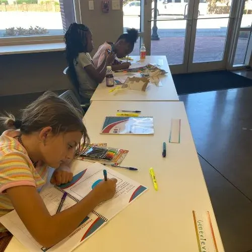 Kids designing logos and branding