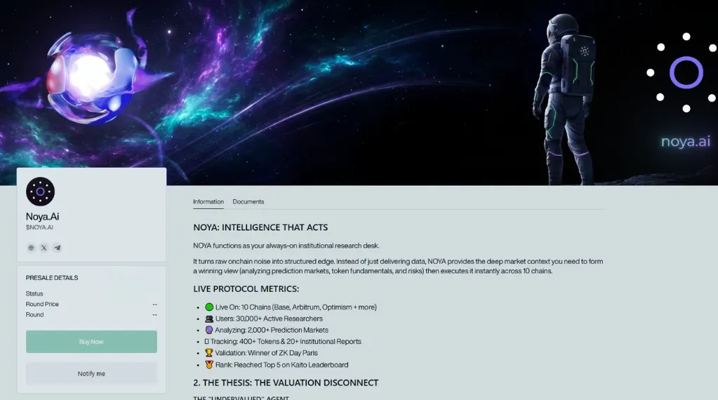 Noya AI Private Sale Access Code 5107428111