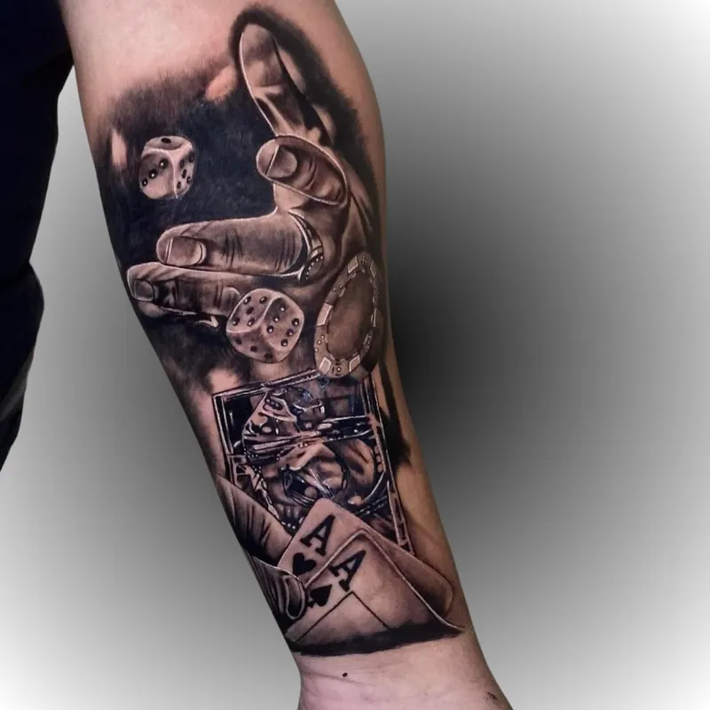 Imagen tatuaje de una catrina en estilo Neo tradicional