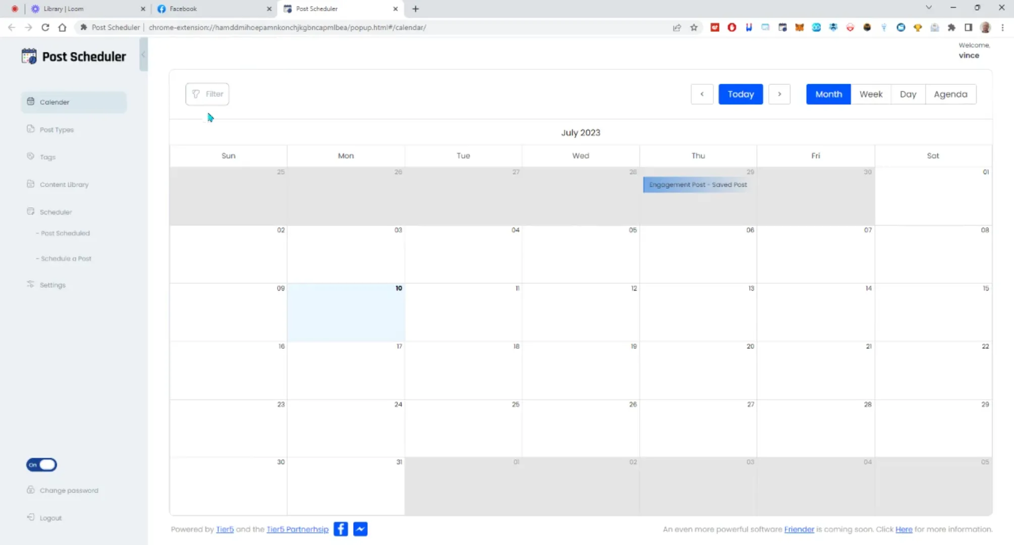 genius post scheduler calendar