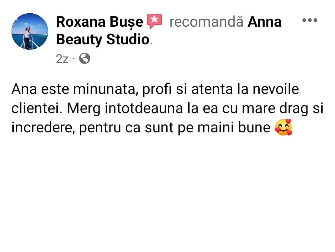 recenzie facebook annabeautystudio.ro