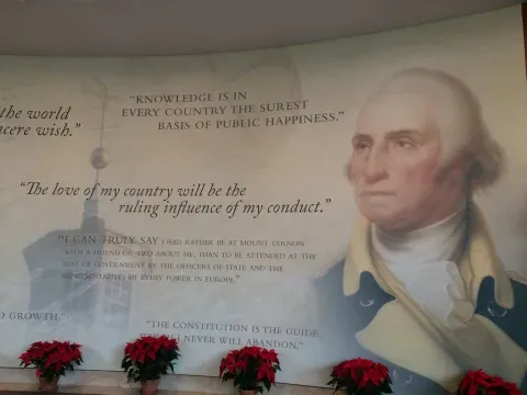 words and quotations of President George Washington posted at Mount Vernon