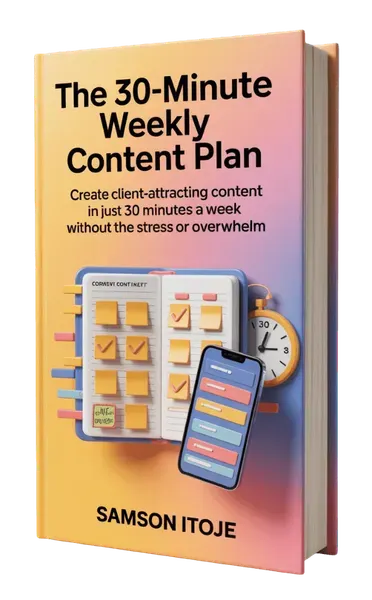 the 30 minute weekly social media content plan