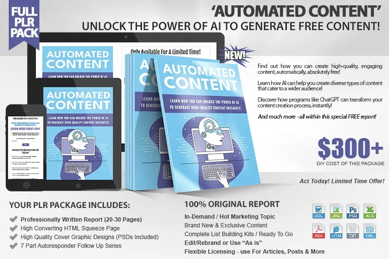AI Automated Content PLR Pack