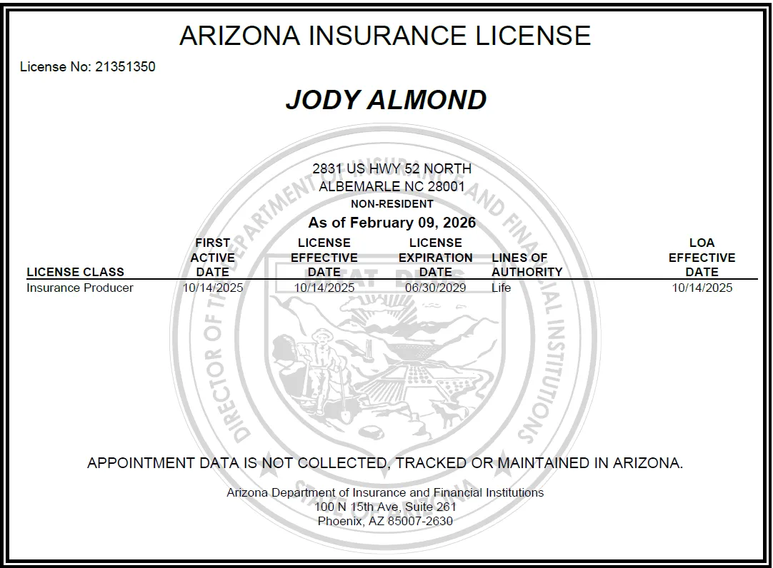 Arizona Life Insurance License