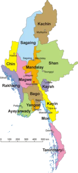 Myanmar map