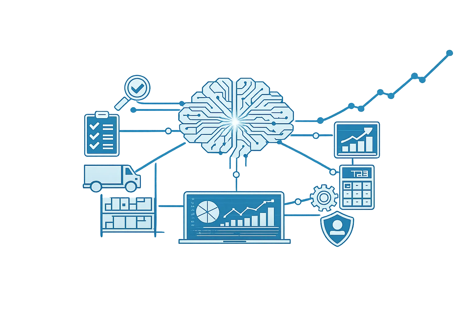 AI-powered supply chain management network