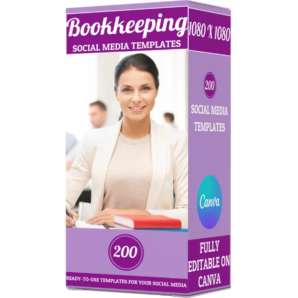 Mockup box - 200 Bookkeeping Social Media Templates