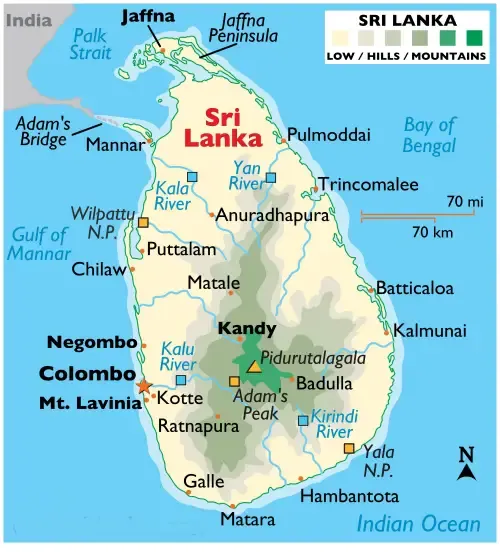 Sri Lanka map