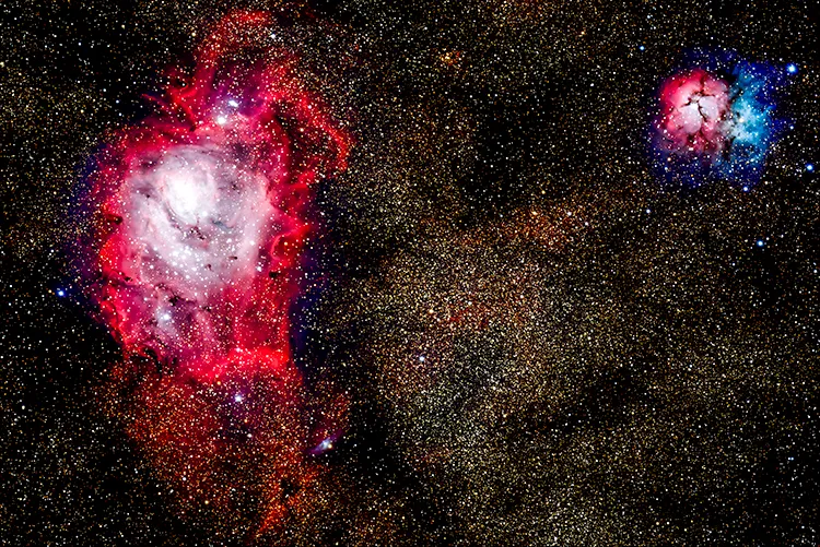 Trifid & Omega Nebula