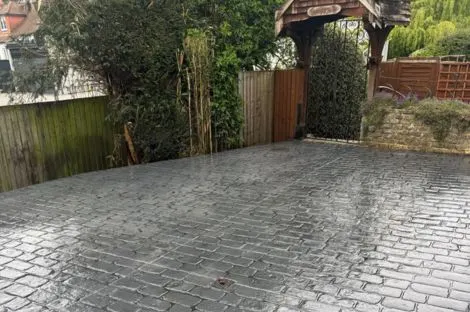 Pattern Imprinted Driveway in Weybridge by TDS Paving