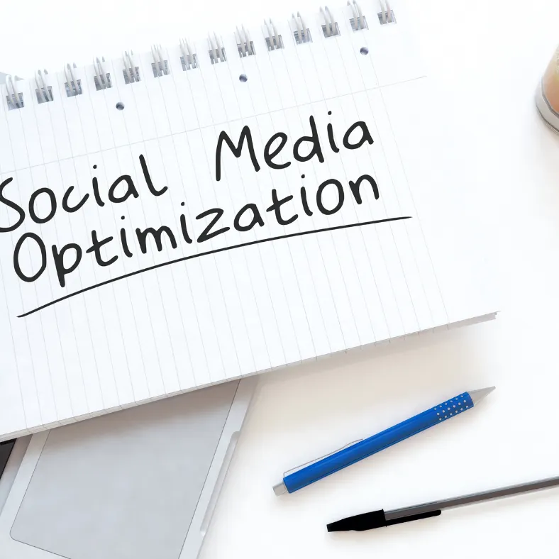 social media optimization written on notepad