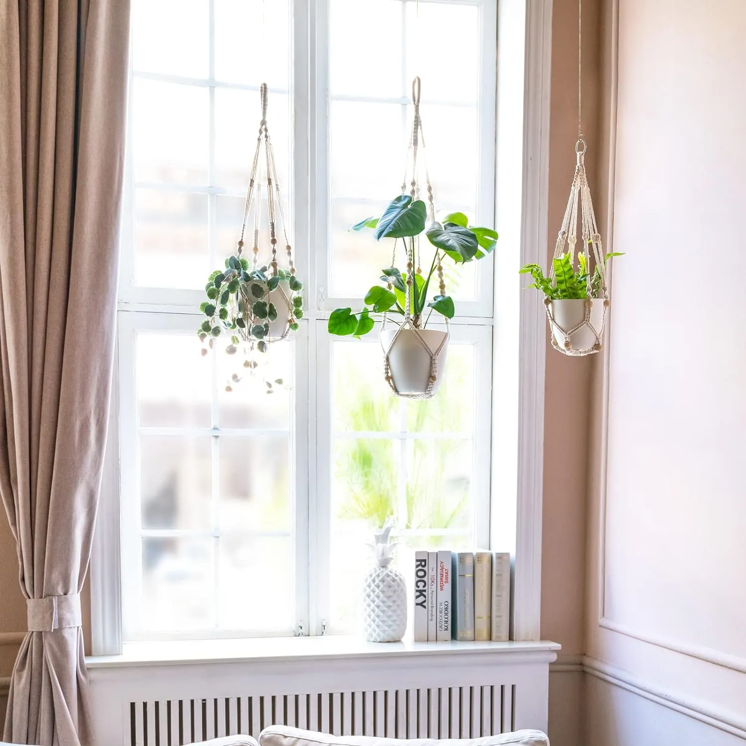 Hanging planers for indoor plants