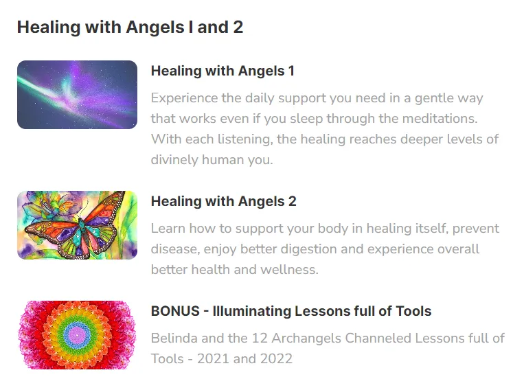 Healing with Angels 1 and 2 Belinda Womack and The 12 Archangels