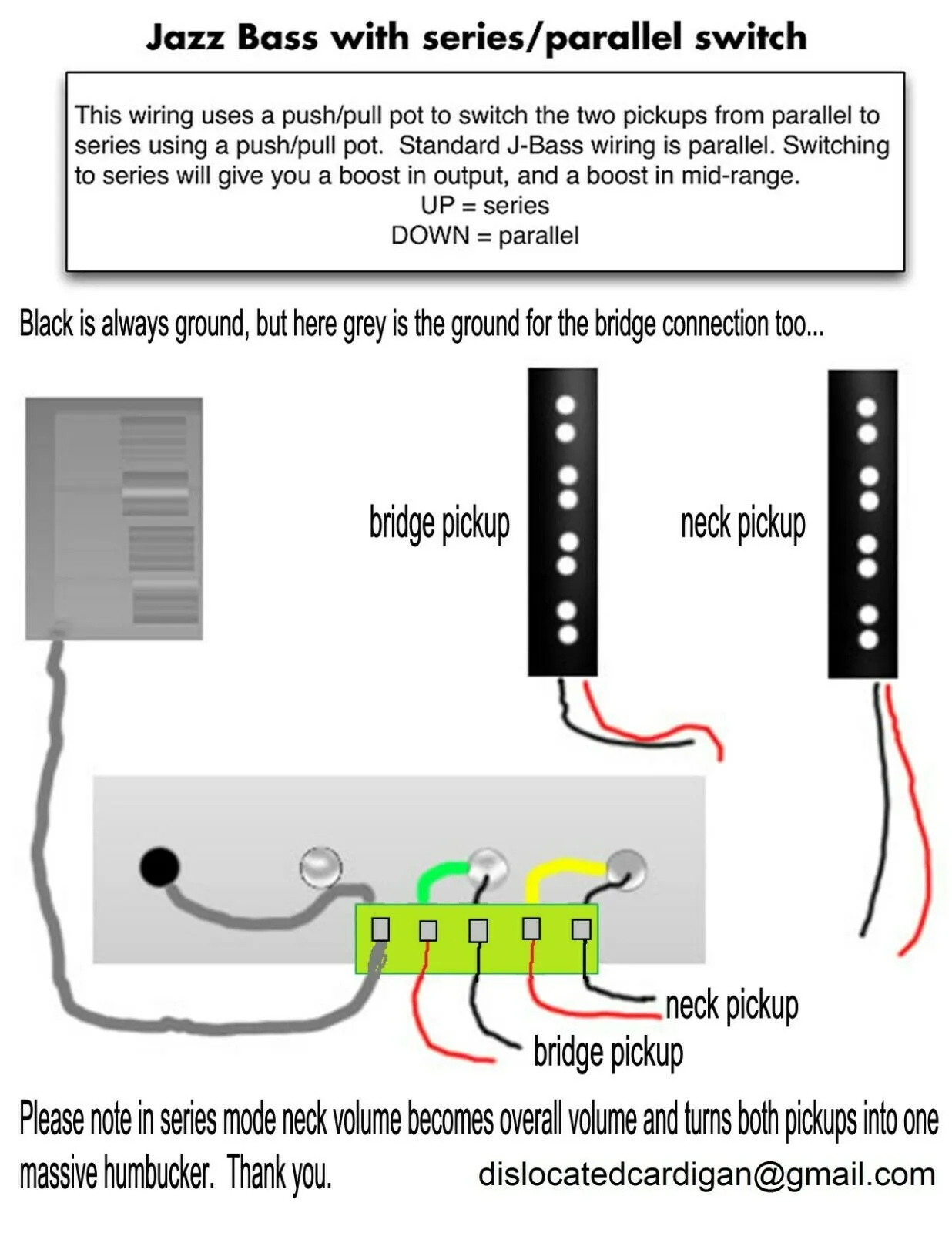 Jazz Bass With Series Parallel Switch Wiring Diagram