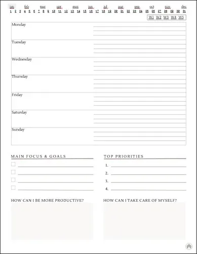 Free Planner Daily Weekly Monthly - Digital Download