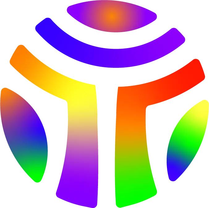 Titanology Logo without text, with rainbow colors