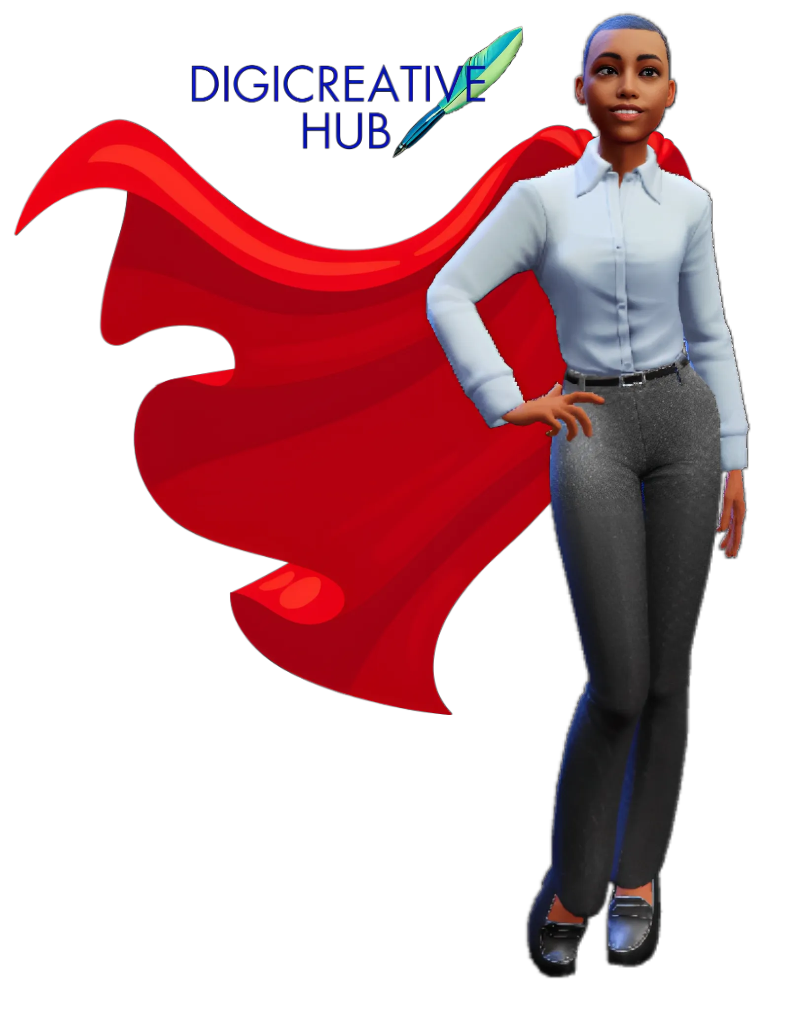 DigiCreative Hub superhero mascot
