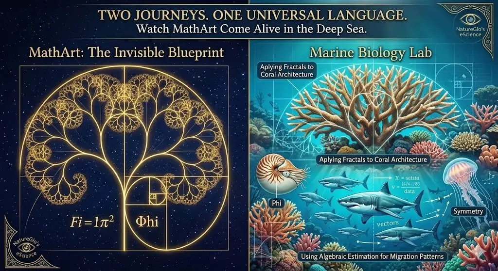 MathArt Marine Biology Cross-Pollination Graphic