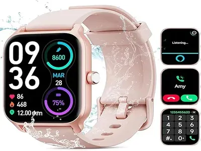 Smartwatches,Alexa Built-in Smart Watch with Phone Call/Notifications,Heart Rate Calories SpO2 Sleep Monitor,Activity Tracker Smartwatch for Women,IP68 Fitness Smartwatches for iOS Android, Pink