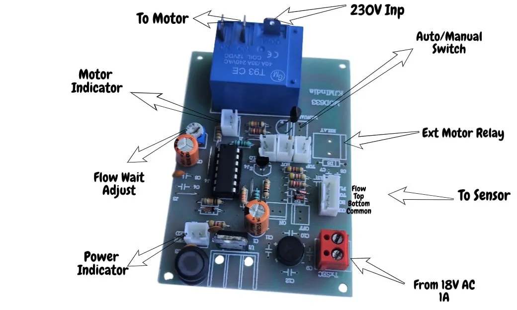 Connection Diagram Of Water Level Controller With Dry Run Protection