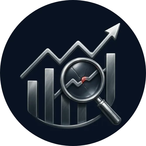 Lupa sobre gráfico de barras