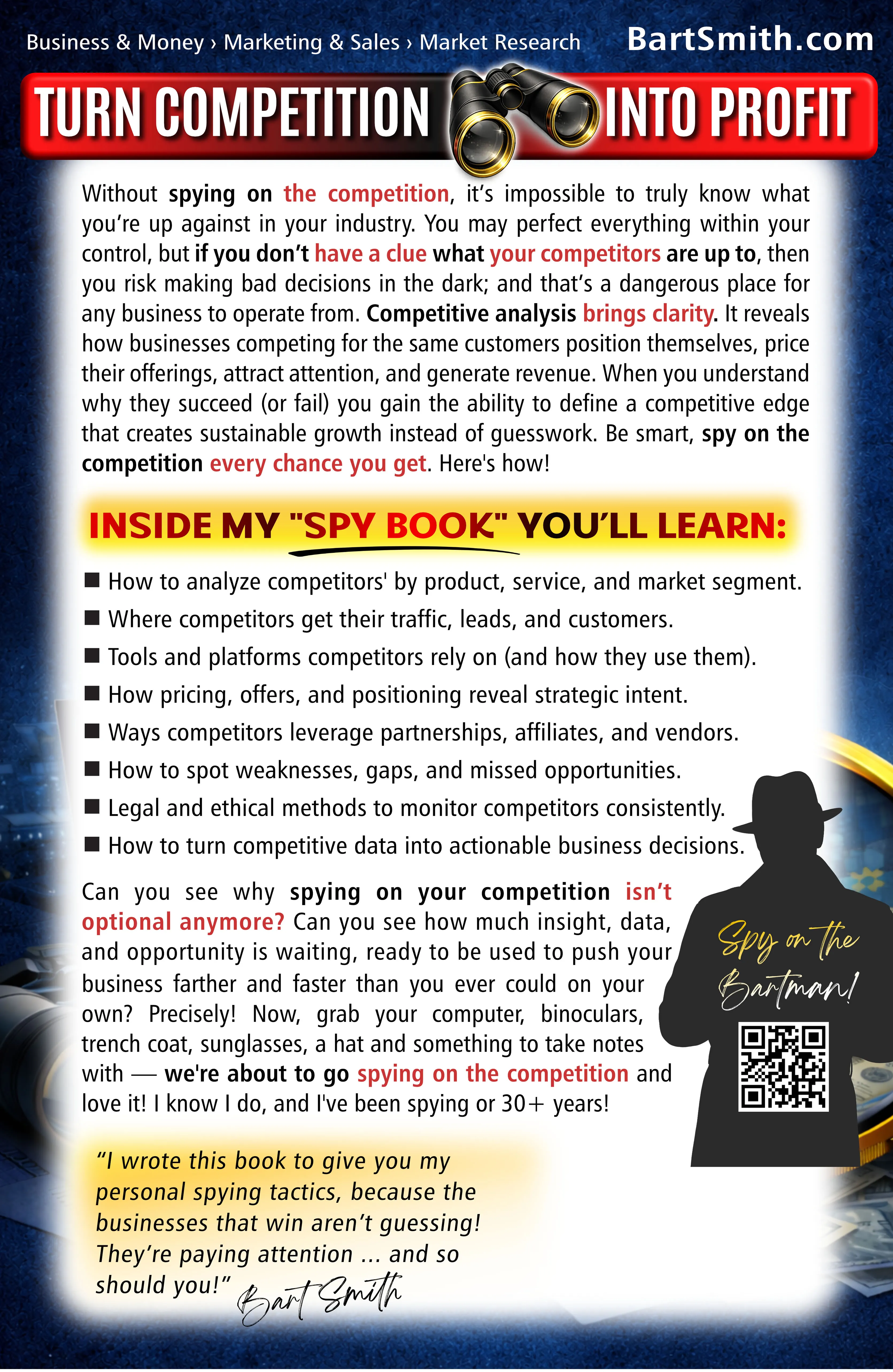 21+ Ways To Spy On Your Competition by Bart Smith