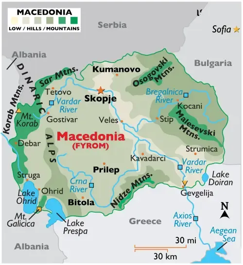 North Maceonia Map