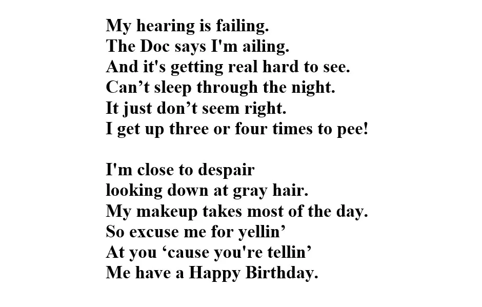 Baby Boomer Birthday Blues The Ladies Version 2of2: An Original Poem by Jim Keenan Poet With A Point