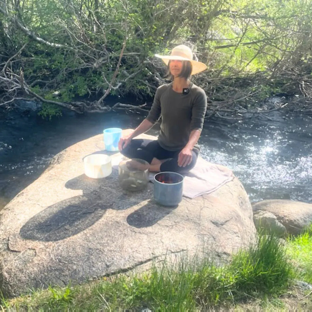 Sound Bath Setup in Desert Location