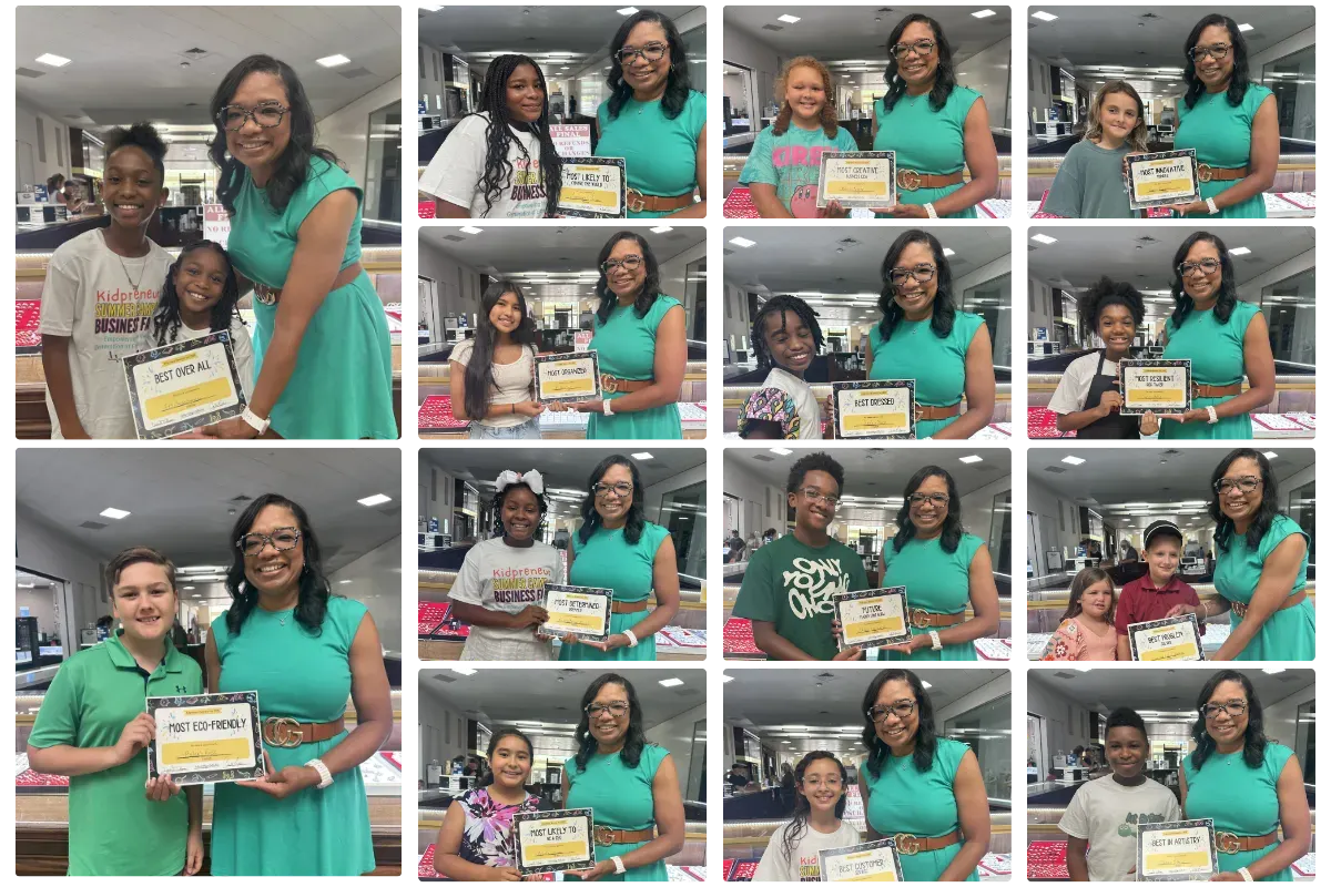 Collage of award winners at the 2026 Children's Business Fair