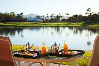 Experience the beauty of a Resort stay with breakfast overlooking the lake and golf course in the heart of McCormick Ranch.
