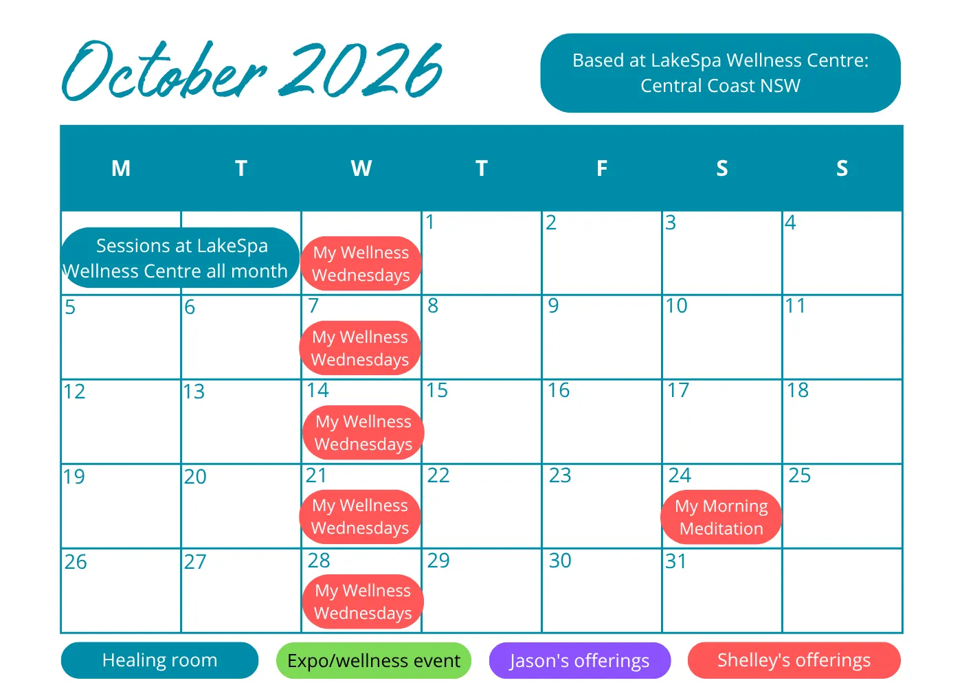 Divine Balance Calendar of Events