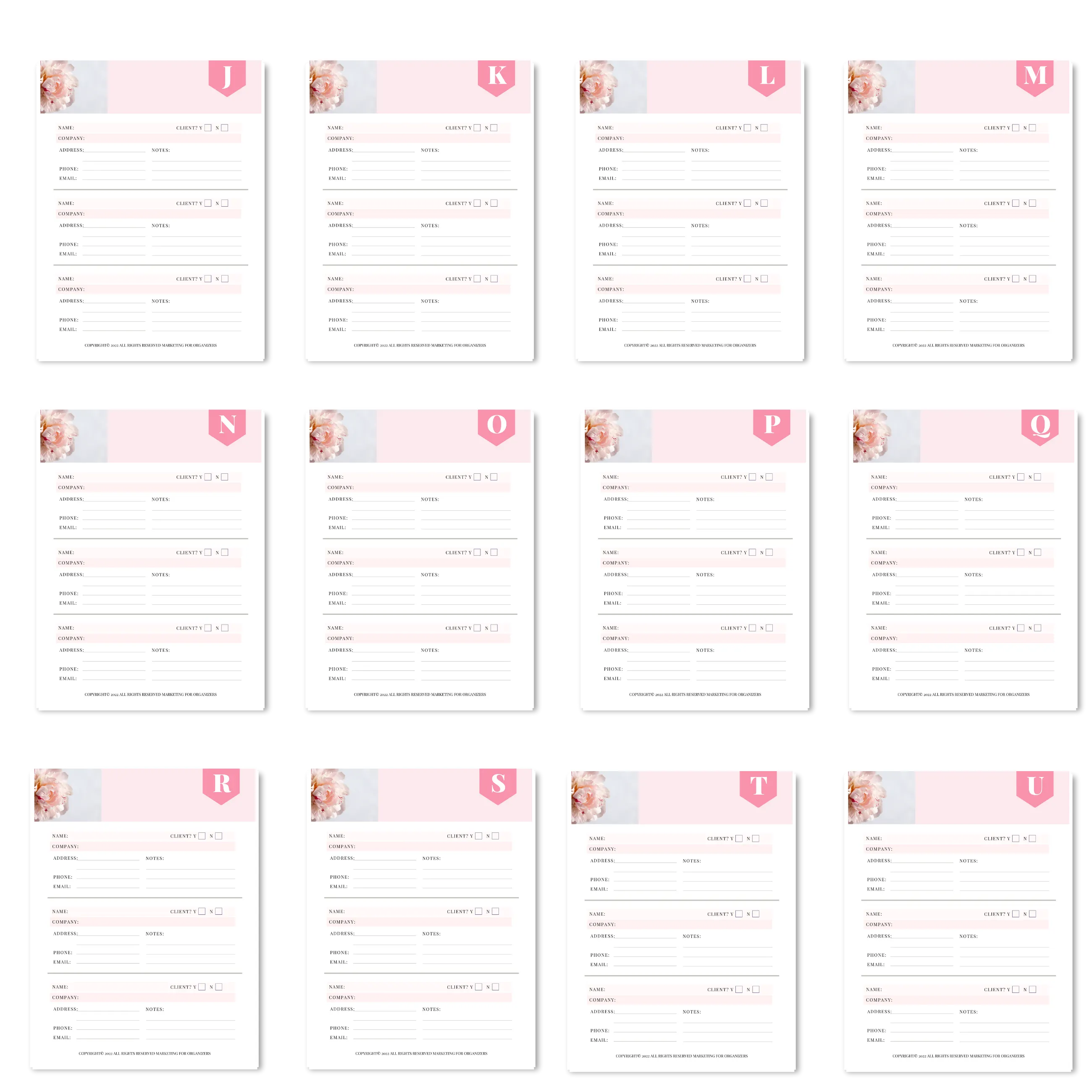 Address Book J-U