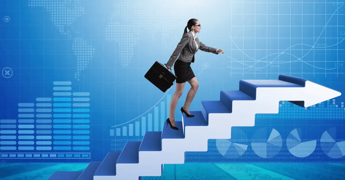 Mujer motivada en el negocio