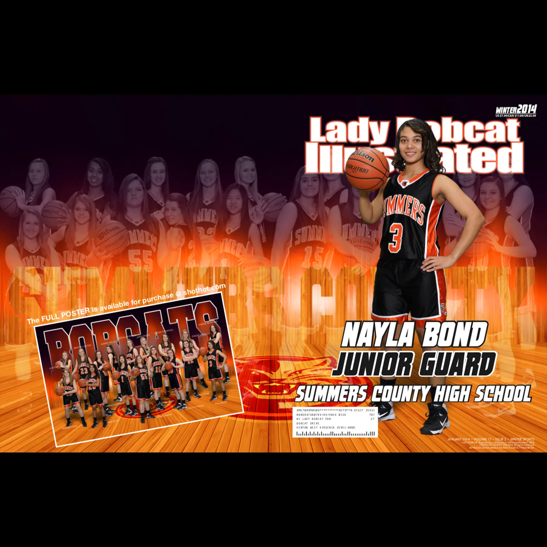 Lady Bobcat Illustrated Individual